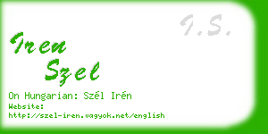 iren szel business card