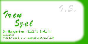 iren szel business card